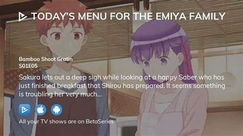 Watch Today's Menu for the Emiya Family .